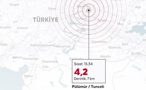 Tunceli'de 4,2 Büyüklüğünde Deprem